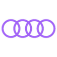 Cupholder Audi logo.stl Audi 80 B4 Avant Cupholder with logo