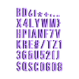 Bebas2cm.stl Alphabet Set Letters + Numbers + Signs Stamp Stamp Stamps