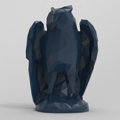 untitled.197.jpg Free STL file Low Poly Owl・3D print design to download