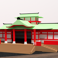 temple 4.png STL-Datei Japanese Temple・3D-druckbares Modell zum herunterladen, 3Dgraph