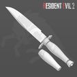 Combat-Knife-Resident-Evil-2-Biohazard-3d-model-cosplay.jpg Combat Knife Residual Evil 2 remake for cosplay 3d print model