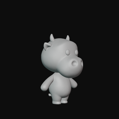 33.png Файл STL Мультяшная корова для 3D-печати・3D-печать дизайна для загрузки