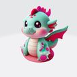 001.jpg Cute Pink Dragon 3D print model