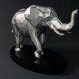 00.jpg Low Poly Elephant Statue