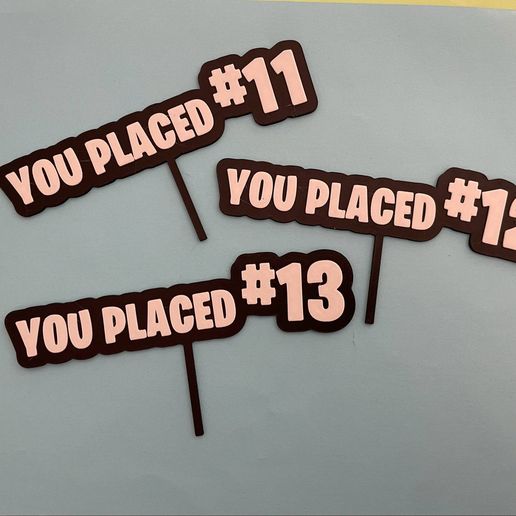 You placed #11-19 Fortnite themed cake toppers 3D model