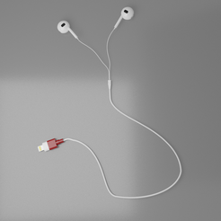 rendu.png Fichier STL gratuit Proctect Apple earPods Lightning・Modèle pour impression 3D à télécharger