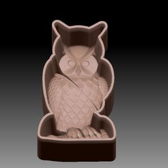 Owl-VACUUM-PIECE.jpg Owl bath bomb mold