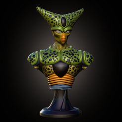 BPR_Render.jpg Archivo STL Busto Célula Imperfecta DragonballZ・Objeto imprimible en 3D para descargar