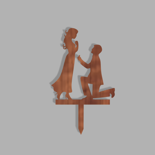 Proposal Cake Topper - 3D model önizlemesi
