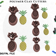 19.png 3D file Polymer Clay Cutter *5 Sizes 2 version Cut/Pineapple+summer/EULITEC.COM/CC/COPYRIGHTED LICENSE・Template to download and 3D print, EULITEC