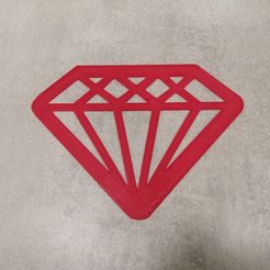 DIAMOND.jpg Fichier OBJ Logo DIAMANT pour tapis ou intérieur de voiture・Modèle pour imprimante 3D à télécharger