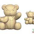 Valentine-Knitting-Bear-and-Pendant-1.jpg Valentine Knitting Bear and Pendant 3D Printable Model