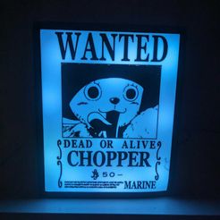 382110246_10159372886942085_489029776499577607_n.jpg Tony Tony Chopper, One Piece Wanted Poster, LED Light Box