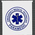 Paramedic-BBl.jpg EMS PARAMEDIC LOGO CARD BOX LID with EMS PARAMEDIC Logo modeled in for easy in software painting