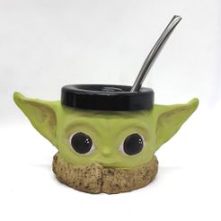 baby yoda mate.jpg Free STL file Mate Baby Yoda (Star Wars)・3D print design to download, fantasyimpresiones
