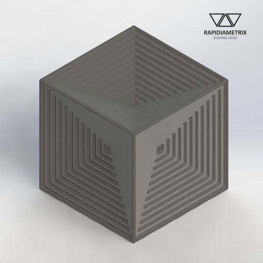 Decorative Step Cube Paper Weight 3D model