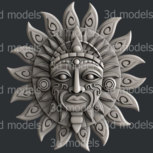 ☀️ Polynesia Sun Totem・ STL File for 3D printing・Cults