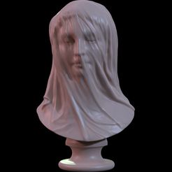 01.jpg Archivo STL La cabeza de la mujer velada・Plan de impresora 3D para descargar