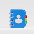 Cotact-Book-02.jpg Contact Book 3d Model