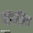 MINIATURES Archivo 3D Tambores de aceite・Modelo imprimible en 3D para descargar