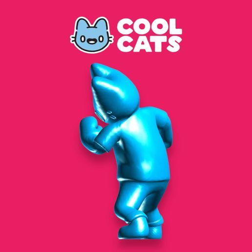 Dab-dabbin-cool-cat-pose-3d-model_coolcats_NFT2.jpg Cool Cats NFT Dab Pose - Figure imprimée en 3D