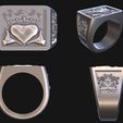 4.jpg Archivo STL Anillo corona corazón・Modelo de impresión 3D para descargar