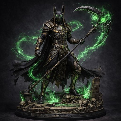 Anubis Warrior God STL DnD Tabletop Miniature 3D Print