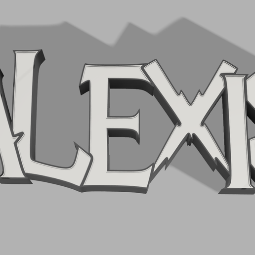 First name Alexis Luminous Type Harry Potter 3D model