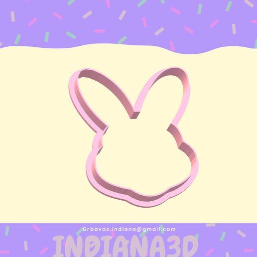 CUTTING RABBIT HEAD SILHOUETTE 3D model