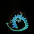 Kristalldrache, bewegliches Flexi-Wackeltier, Druck an Ort und Stelle, Fantasy