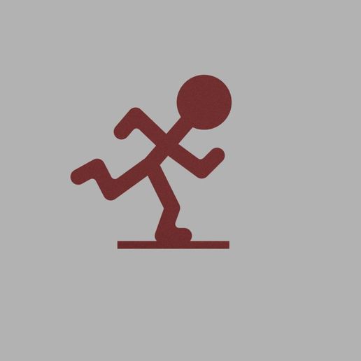 Run text flip 3D model