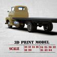 0_2.jpg STL files Hauler Cab Over Engine longbed flatbed Camião