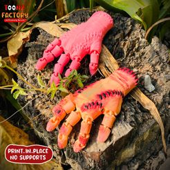A.jpg STL file FLEXY PRINT-IN-PLACE THING HAND ARTICULATED・3D printable model to download