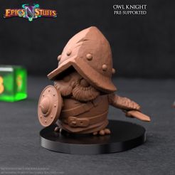 Owl-Knight-1B.jpg Owlkin Knight 1B Miniature - Pre-Supported