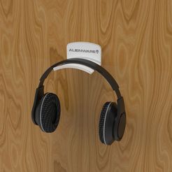 untitled.6.jpg STL file headphone holder/ Headphone stand ALIENWARE/ soporte audifonos・3D print design to download, JGSerey