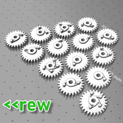 reverse.png Free STL file reverse gear set for 7-Segments・3D printing template to download