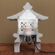 cutaway render 2.png Télécharger fichier STL gratuit Lampe lanterne de jardin japonais (Ishi-Doro) • Objet pour imprimante 3D, KeenanFinucan
