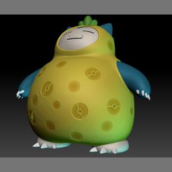 Snorlax12.jpg Archivo STL Pokemon Unite Snorlax Estilo Baya・Plan imprimible en 3D para descargar
