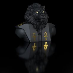 Shop4.jpg 3D file Mahes god - lion STL print file - high polygon・3D printer design to download
