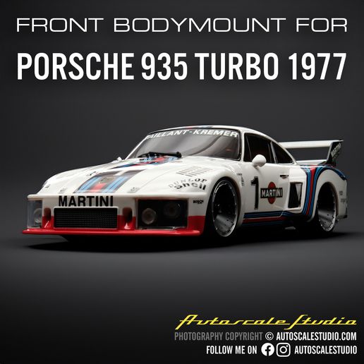 🧸 Suporte de carroçaria Mini-Z para Porsche 935 Turbo 1977