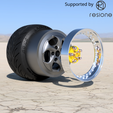 porshe-996-boxter-v125.png Porshe 996 Boxster rims with ADVAN tires for diecast and scale models