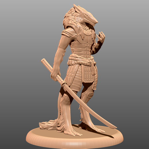 A1.png Wolf Samurai - Tabletop Miniature