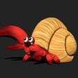 r_3.jpeg Cartoon Hermit Crab STL for 3D Printing
