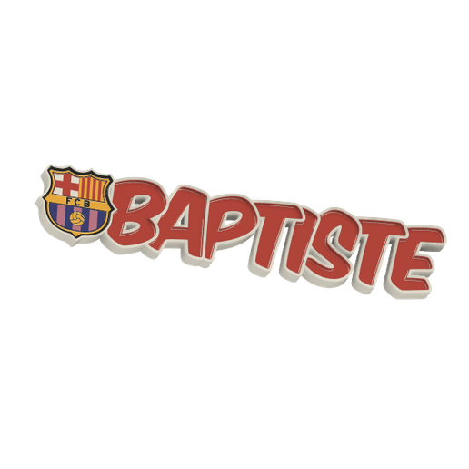 ⚽ First name LED TO ASSEMBLE Baptiste Barcelona・ STL File for 3D ...