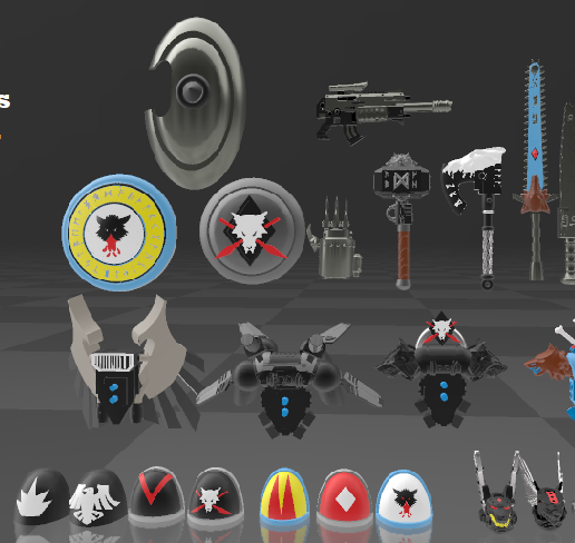 1-18-Gear.png Custom 1/18 Space Wolves and Raven Guard Gear