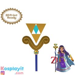 3D Print Hilda Staff Digital 3D Model - Legend of Zelda Cosplay