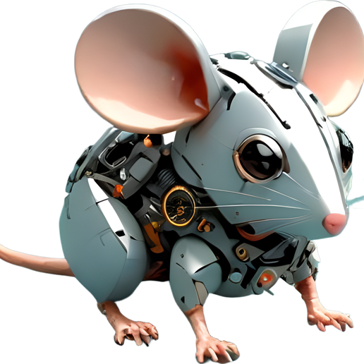 🤖 3D Cyberpunk Robot Mouse・ 3D File for 3D printing・Cults
