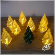 xmas22-tree-led_1.jpg Free STL file Evergreen Led candle - vase mode・3D print model to download