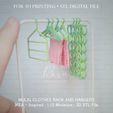 MULIG-Clothes-rack-and-Hangers-Miniature-2.jpg MINIATURE IKEA-Inspired MULIG Clothes Rack with 3 Hangers  | Four (4) Items | Laundry Room Miniature Furniture Collection