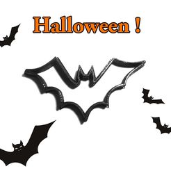 chauve_souris_public (1).jpg Halloween bat cookie cutter Cookie Cutter